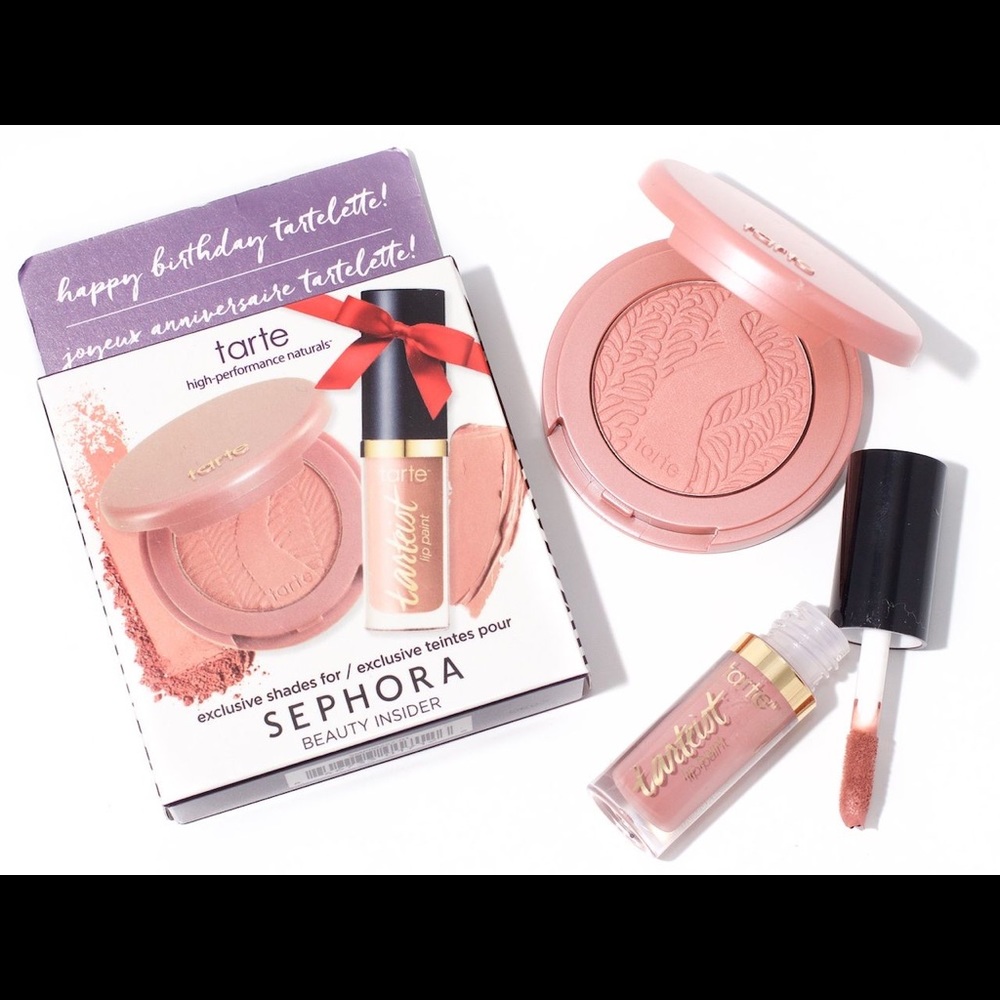NIB Tarte Birthday Blush and Lip Makeup Pair